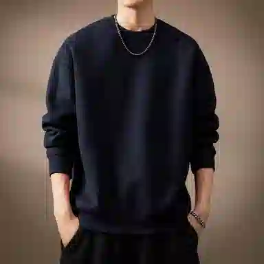 贵色 重磅简约基础款纯色卫衣 男款