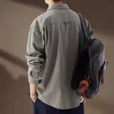 贵色 高端美式复古工装长袖衬衫 男款