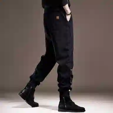 贵色 高端美式重磅纯棉束脚休闲裤 男款
