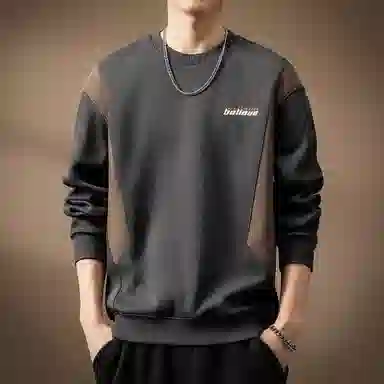 贵色 宽松复古撞色拼接卫衣 男款