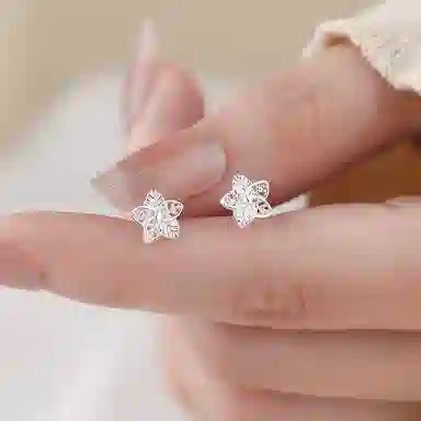 精致浪漫养耳洞百搭耳饰 多种纯度高品质银饰 时尚耳钉 女款