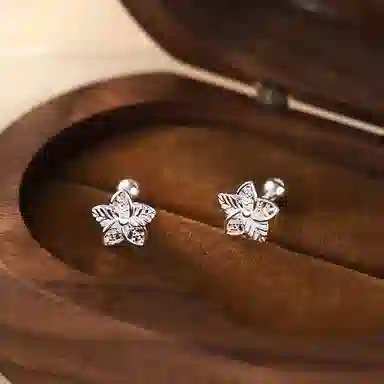 精致浪漫养耳洞百搭耳饰 多种纯度高品质银饰 时尚耳钉 女款