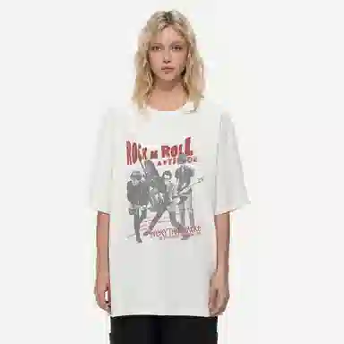 Pirkadat Vintage Band Print T-Shirt
