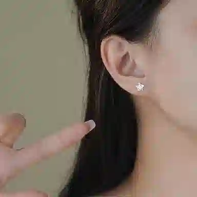 精致浪漫养耳洞百搭耳饰 多种纯度高品质银饰 时尚耳钉 女款