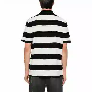 HUGO BOSS Relaxed-Fit Cotton-Piqu Polo Shirt With Horizontal Stripes LogoPolo