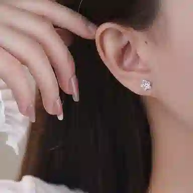 精致浪漫养耳洞百搭耳饰 多种纯度高品质银饰 时尚耳钉 女款