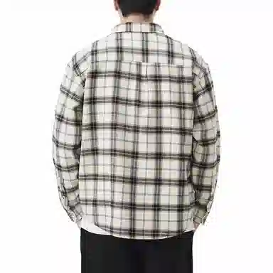 赞仕 韩系长袖纯棉潮牌文艺时尚衬衫 男女同款