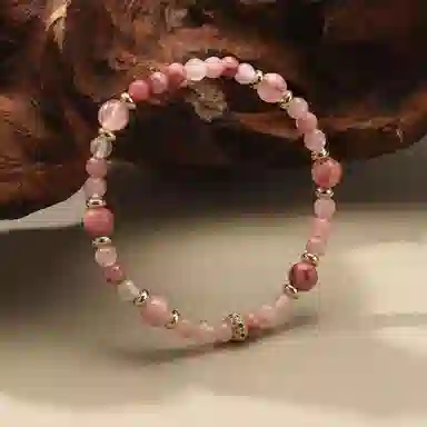 【早日脱单】 指尖瑰宝 心想事成好运连连幸运常相伴精致又简约小众又高级氛围感的神#好运天然 红水晶 手串 男女同款情侣款