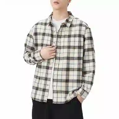 赞仕 韩系长袖纯棉潮牌文艺时尚衬衫 男女同款