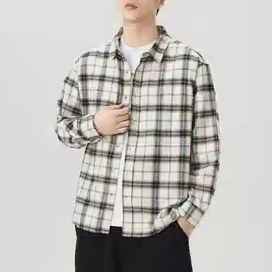 赞仕 韩系长袖纯棉潮牌文艺时尚衬衫 男女同款