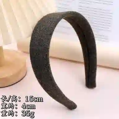 彤彤兔 质感宽版毛呢纯色高颅顶百搭简约外出 布艺 发箍 女款