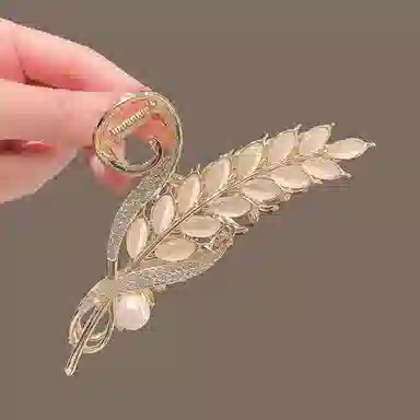 缔晶 轻奢精致时尚蝴蝶麦穗鲨鱼夹套装 气质通勤造型感发饰配饰礼盒 合金 发夹 女款