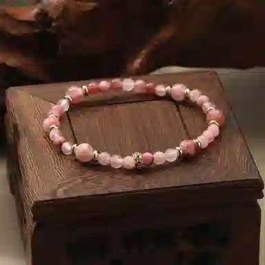 【早日脱单】 指尖瑰宝 心想事成好运连连幸运常相伴精致又简约小众又高级氛围感的神#好运天然 红水晶 手串 男女同款情侣款