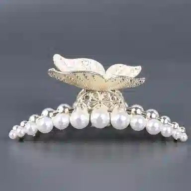 彤彤兔 高级感蝴蝶大号抓夹气质后脑勺盘时尚水钻鲨鱼夹头饰 合金 发夹 女款