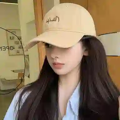 艾佳微 线条设计感户外防晒遮阳帽加大加深大头围四季可戴软顶设计 棉 鸭舌帽 男女同款情侣款