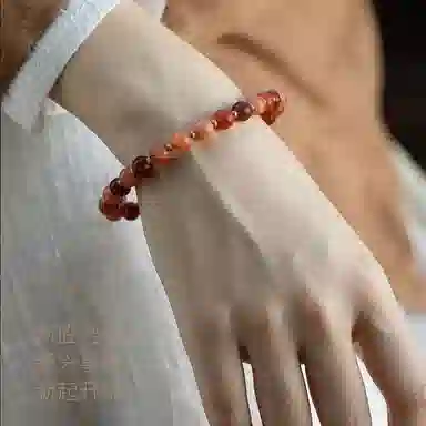 指尖瑰宝 平安喜乐 心想事成 吉祥如意 前程似锦 好柿发生 转运招平安 玛瑙 手串 男女同款情侣款