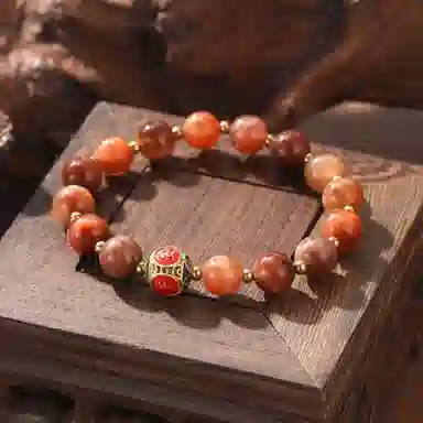 指尖瑰宝 平安喜乐 心想事成 吉祥如意 前程似锦 好柿发生 转运招平安 玛瑙 手串 男女同款情侣款