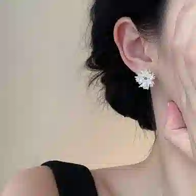 韵系 璀璨烟花珍珠 铜镀金 耳环 女款