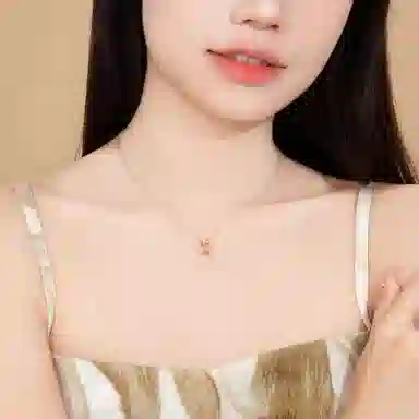 魔物 三生有杏平安扣 新中式复古设计小众潮流温润细腻平安顺遂 日常通勤百搭 精美礼盒 玉髓 玉石项链 女款