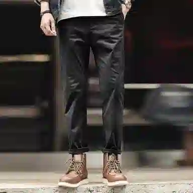 格蓝鹿 美式简约锥形纯色休闲裤 男款