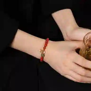 指尖瑰宝 柿柿如意 顺遂平安 长寿健康 爱情永恒 忠贞不渝 幸福安康 鸿运当头 玛瑙 手串 男女同款情侣款