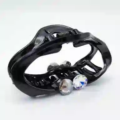 简应舒 椭圆发抓中号盘发抓夹后脑勺鲨鱼夹发饰 合金+仿钻 发夹 女款