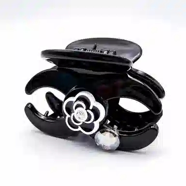 简应舒 玫瑰花发抓中号盘发抓夹后脑勺鲨鱼夹发饰 合金+仿钻 发夹 女款