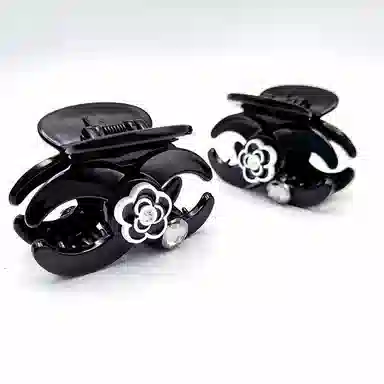 简应舒 玫瑰花发抓中号盘发抓夹后脑勺鲨鱼夹发饰 合金+仿钻 发夹 女款