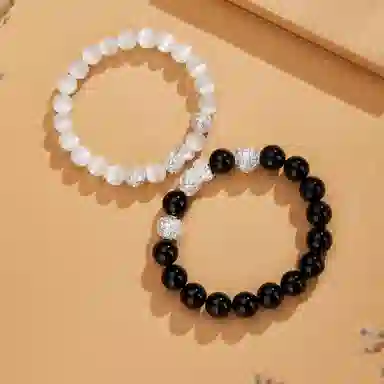 魔物 发财貔貅 新中式吞金兽转运珠 恋爱告白  财源广进 招财转运 日常通勤百搭高级感 玛瑙 手串 男女同款情侣款