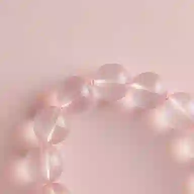 一世倾 爱情之石 莫桑比克粉晶粉色轻奢精致小众创意设计百搭优雅显白气质高级氛围感好运天然 粉水晶 手串 男女同款情侣款