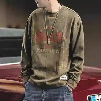 格蓝鹿 美式复古重磅宽松卫衣 男款