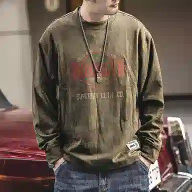 格蓝鹿 美式复古重磅宽松卫衣 男款