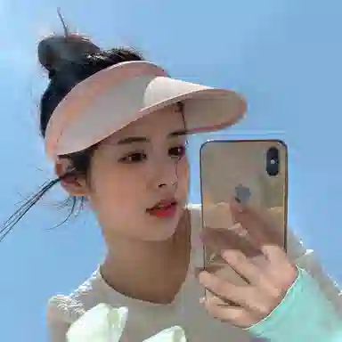 杨同学 夏季防紫外线空顶户外骑车显脸 聚酯纤维 防晒帽 女款