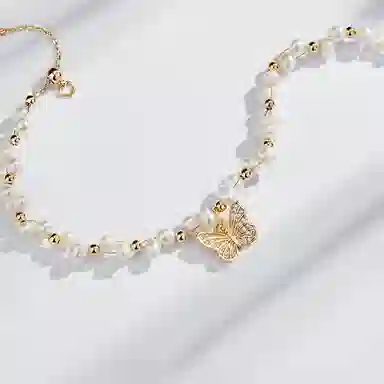 骊碧 香港轻奢 高档浪漫有意义 表白仪式感 合金/合成立方氧化锆/淡水珍珠 手链 女款