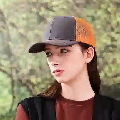 零界 户外运动透气网帽时尚拼色遮阳防紫外线 聚酯纤维 鸭舌帽 男女同款情侣款