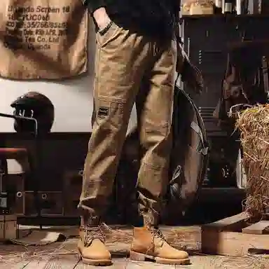 格蓝鹿 美式微弹复古休闲工装裤 男款