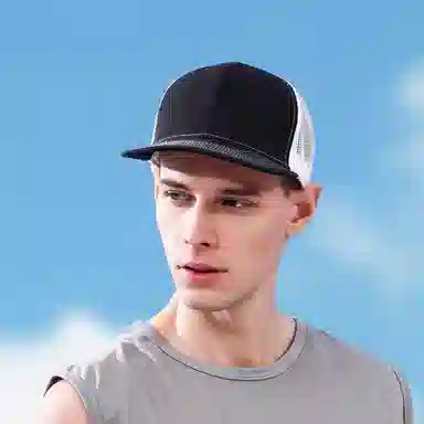 零界 户外运动透气网帽时尚拼色遮阳防紫外线 聚酯纤维 鸭舌帽 男女同款情侣款