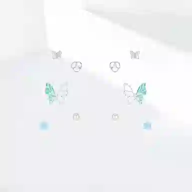 饰伴 极光象限 国潮轻奢 小众设计 温柔大方 时尚简约 #好运 气质优雅高级 合金 耳钉 女款