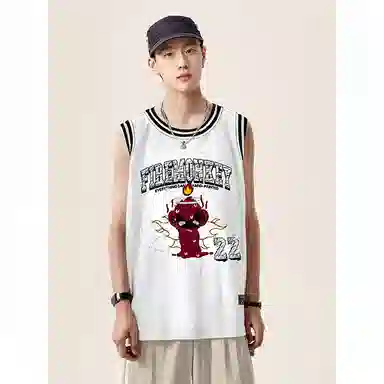 FireMonkey Street Art Basketball Vest White