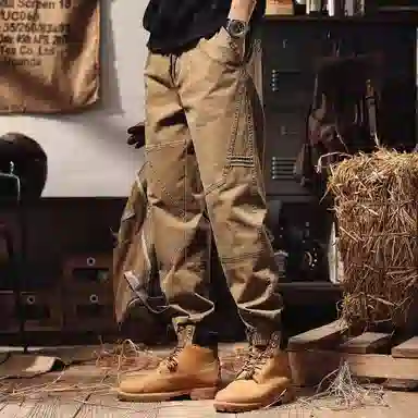 格蓝鹿 美式微弹复古休闲工装裤 男款