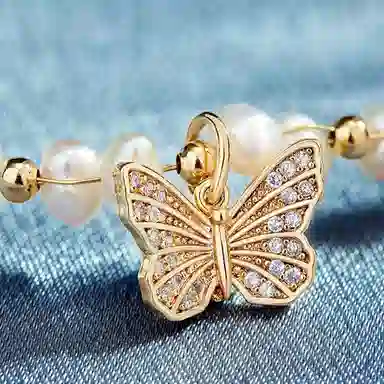 骊碧 香港轻奢 高档浪漫有意义 表白仪式感 合金/合成立方氧化锆/淡水珍珠 手链 女款