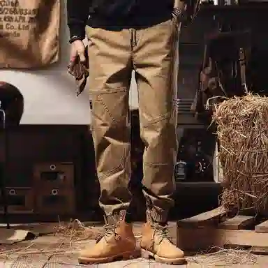 格蓝鹿 美式微弹复古休闲工装裤 男款