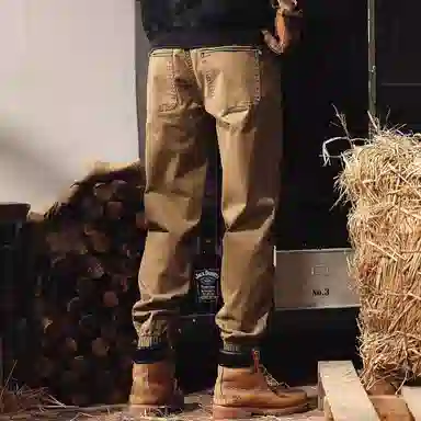 格蓝鹿 美式微弹复古休闲工装裤 男款