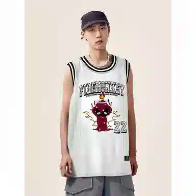 FireMonkey Street Art Basketball Vest White