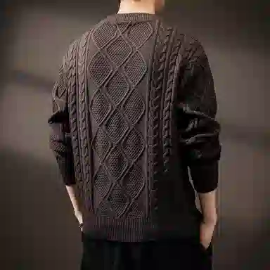 贵色 高端美式重磅宽松休闲针织衫 男款