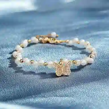 骊碧 香港轻奢 高档浪漫有意义 表白仪式感 合金/合成立方氧化锆/淡水珍珠 手链 女款