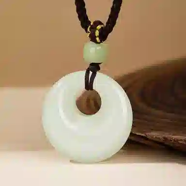 【温润美玉】 魔物 福气圆满平安扣 转运珠黑绳简约时尚高级 时尚好运日常通勤礼盒装#好运开运 #轻奢百搭 玉髓 吊坠 男女同款情侣款