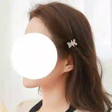 简应舒 小熊水钻珍珠小发抓刘海夹前额边夹侧边夹子头饰 合金+仿钻 发夹 女款