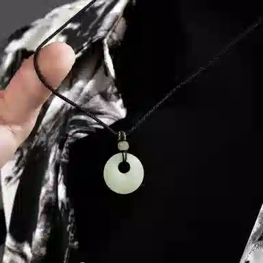 【温润美玉】 魔物 福气圆满平安扣 转运珠黑绳简约时尚高级 时尚好运日常通勤礼盒装#好运开运 #轻奢百搭 玉髓 吊坠 男女同款情侣款