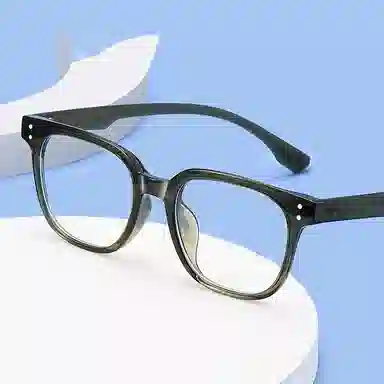 山一丸 防蓝光眼镜素颜百搭时髦韩系潮流近视眼镜 椭圆形 光学镜架 男女同款情侣款
